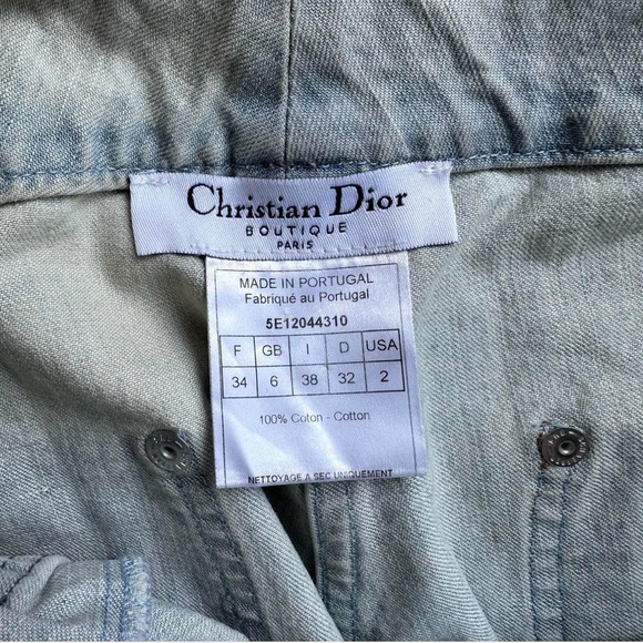 Rare Christian Dior by John Galliano Vintage y2k light wash boot cut flare jeans - Picture 6 of 8